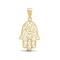 9ct Yellow Gold Hamsa 5 Hand Charm Pendant