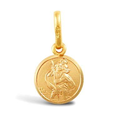 9ct Yellow Gold St Christopher Pendant