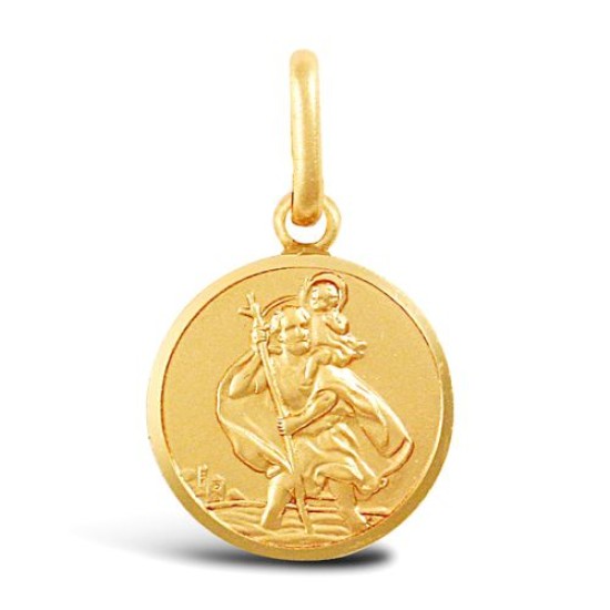 9ct Yellow Gold St Christopher Pendant
