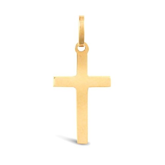 9ct Yellow Gold Plain Solid Cross