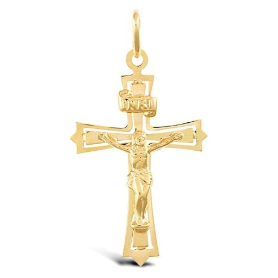 9ct Yellow Gold Crucifix