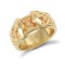 9ct Yellow Gold Double Buckle Ring