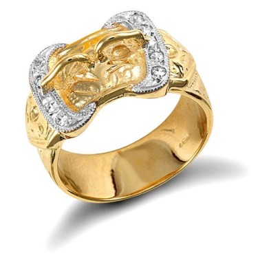 9ct Yellow Gold Buckle Ring