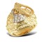 9ct Yellow Gold Cubic Zirconia Saddle Ring