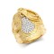 9ct Yellow 1oz CZ Set Saddle Ring