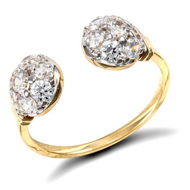 9ct Yellow Gold Cubic Zirconia Torque Ring