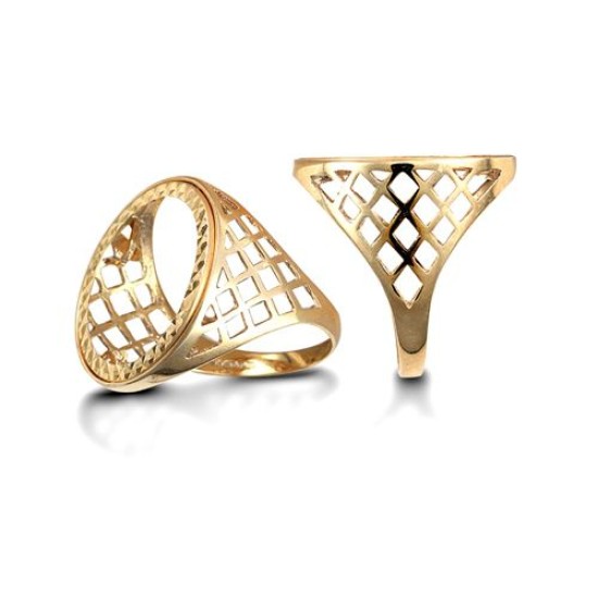 9ct Yellow Gold Full Sovereign Ring