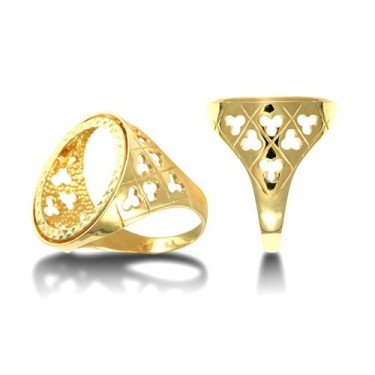 9ct Yellow Gold Full Sovereign Ring