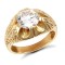 9ct Yellow Gold Gents Cubic Zirconia Ring