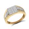 9ct Yellow Gold Gents Cubic Zirconia Ring