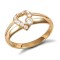 9ct Yellow Gold Cubic Zirconia Heart Ring