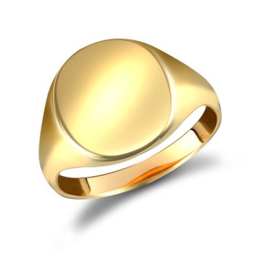 9ct Yellow Gold Signet Ring Plain