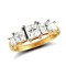 9ct Yellow Gold Cubic Zirconia Princess-Cut Ring