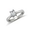 9ct White Emerald Cut CZ Solitaire Ring