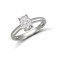 9ct White Oval Cut CZ Solitaire Ring