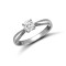 9ct White Rbc CZ Solitaire Ring