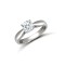 9ct White Rbc CZ Solitaire Ring