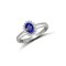 9ct White, Blue & White CZ Ring