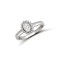 9ct White Ladies CZ Oval Cluster Ring