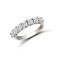 9ct White Ladies CZ 7 Stone Ring
