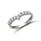 9ct White Ladies CZ Wishbone Ring
