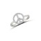 9ct White CZ Peace Ring