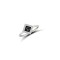 9ct White, Black & White CZ Ring