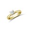 9ct Yellow Princess Cut CZ Solitaire Ring