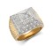 9ct Yellow Gold Half Ounce CZ Set Pyramid Ring