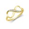 9ct Yellow CZ Set Infinity Ring