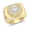 9ct Yellow Gold CZ Set Watch Strap & Bezel Ring
