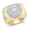 9ct Yellow & White Gold CZ Set Watch Strap & Bezel Ring