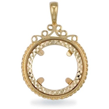 9ct Yellow Gold Half Sovereign Pendant