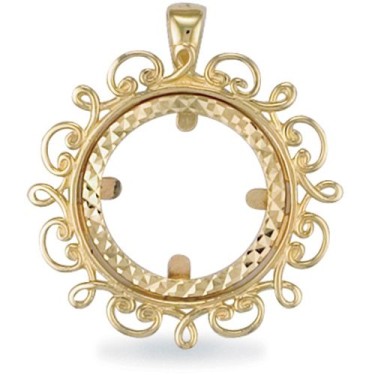 9ct Yellow Gold Half Sovereign Pendant