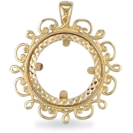 9ct Yellow Gold Half Sovereign Pendant