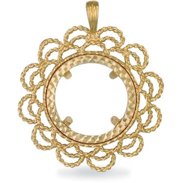 9ct Yellow Gold Half Sovereign Pendant