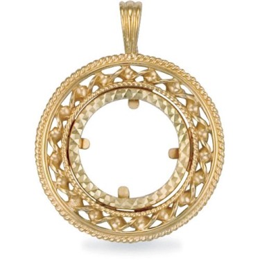 9ct Yellow Gold Half Sovereign Pendant