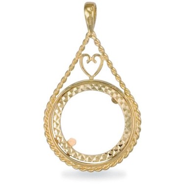 9ct Yellow Gold Half Sovereign Pendant