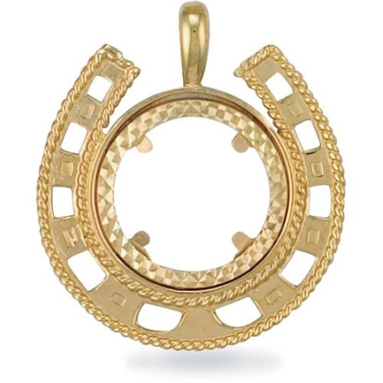 9ct Yellow Gold Half Sovereign Pendant