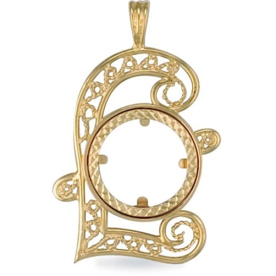 9ct Yellow Gold Half Pound Sovereign Pendant
