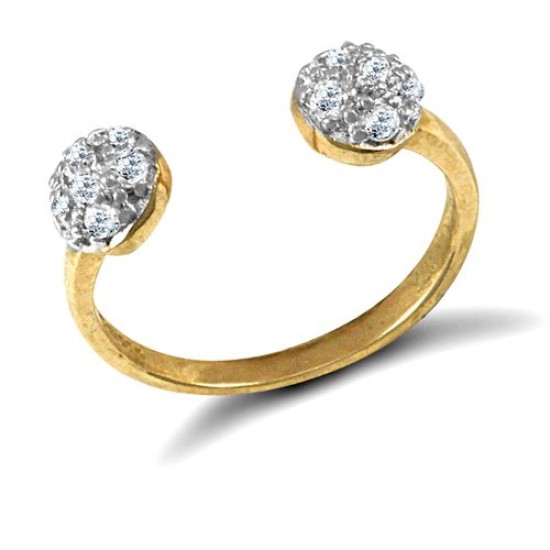9ct Yellow Gold Cubic Zirconia Toe Ring