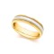 18ct Yellow and White Fancy 4mm Wedding Band 4mm