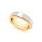 9ct Yellow and White Fancy 6mm Wedding Band 6mm