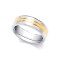 9ct White and Yellow Fancy 6mm Wedding Band 6mm