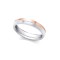 2 Colour 9ct Rose and White Fancy 4mm Wedding Ring 4mm