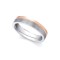 2 Colour 18ct Rose and White Fancy 5mm Wedding Ring 5mm
