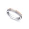 2 Colour 9ct Rose and White Fancy 6mm Wedding Ring 6mm