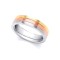 3 Colour 18ct Yellow, Rose and White Fancy 6mm Wedding Ring 6mm