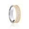 9ct White & Yellow Flat Court 6mm Celtic Laser Engraved Wedding Band 6mm