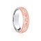 18ct White & Rose Court 6mm Celtic Laser Engraved Wedding Band 6mm
